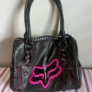 Fox Black and Pink Shoulder Bag
